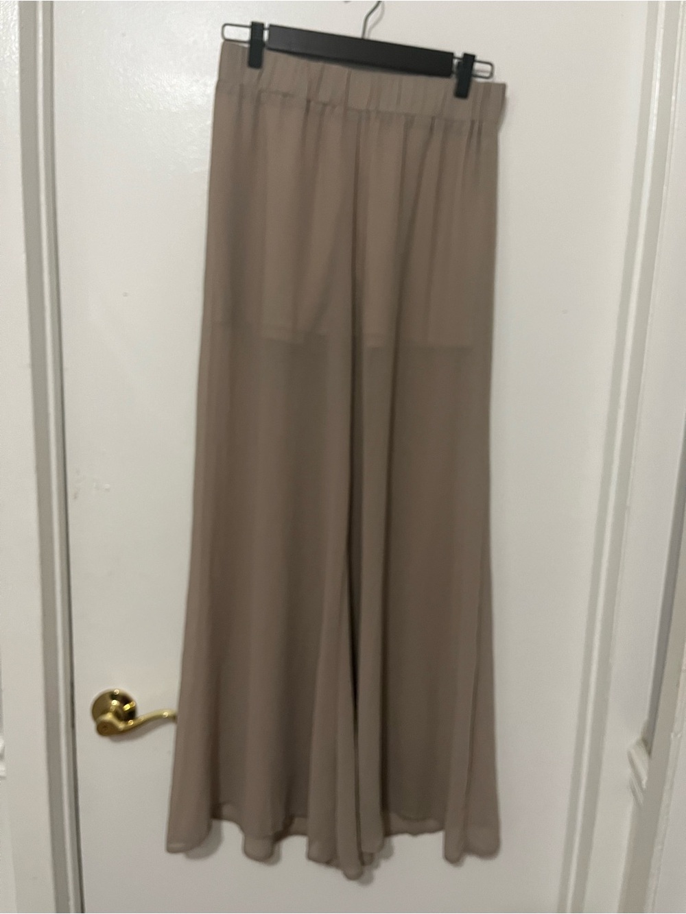 Miss Avenue beige Flowing Palazzo Pants
